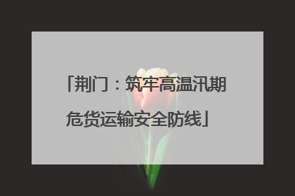 荆门：筑牢高温汛期危货运输安全防线