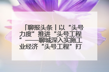 聊报头条丨以“头号力度”推进“头号工程”——聊城深入实施工业经济“头号工程”打造经济发展强引擎