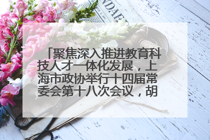 聚焦深入推进教育科技人才一体化发展，上海市政协举行十四届常委会第十八次会议，胡文容出席并讲话