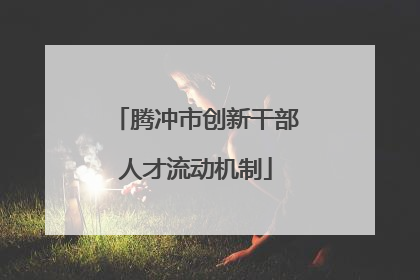 腾冲市创新干部人才流动机制