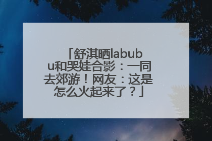舒淇晒labubu和哭娃合影：一同去郊游！网友：这是怎么火起来了？