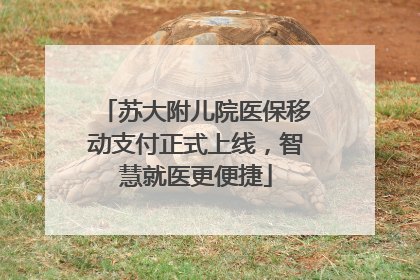 苏大附儿院医保移动支付正式上线，智慧就医更便捷