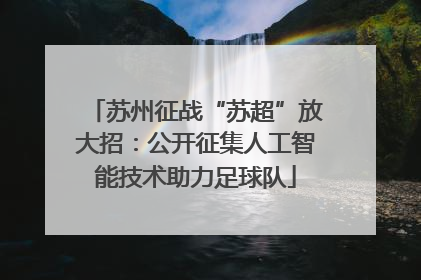 苏州征战“苏超”放大招：公开征集人工智能技术助力足球队