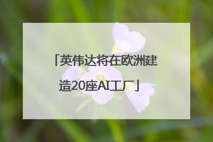 英伟达将在欧洲建造20座AI工厂