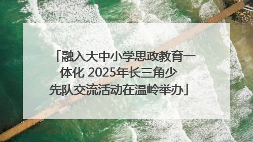 融入大中小学思政教育一体化 2025年长三角少先队交流活动在温岭举办