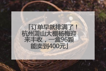 订单早就排满了！杭州萧山大棚杨梅迎来丰收，一盒96颗能卖到400元