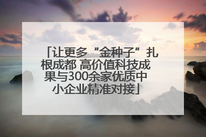 让更多“金种子”扎根成都 高价值科技成果与300余家优质中小企业精准对接