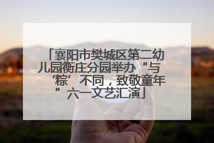 襄阳市樊城区第二幼儿园衡庄分园举办“与‘粽’不同，致敬童年”六一文艺汇演