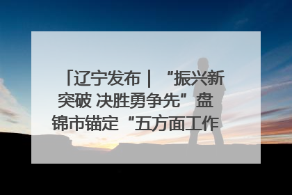 辽宁发布｜“振兴新突破 决胜勇争先”盘锦市锚定“五方面工作”力争全年地区生产总值增长5.5%左右