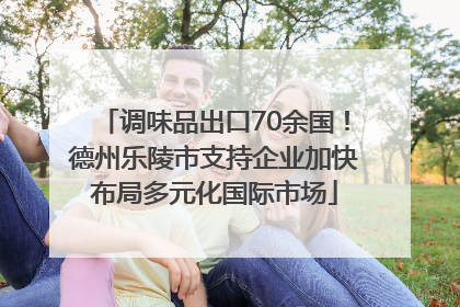 调味品出口70余国！德州乐陵市支持企业加快布局多元化国际市场