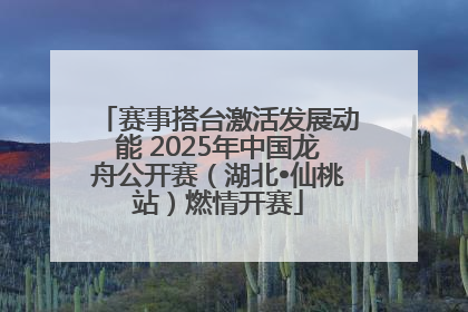 赛事搭台激活发展动能 2025年中国龙舟公开赛（湖北•仙桃站）燃情开赛