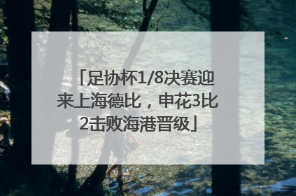 足协杯1/8决赛迎来上海德比，申花3比2击败海港晋级