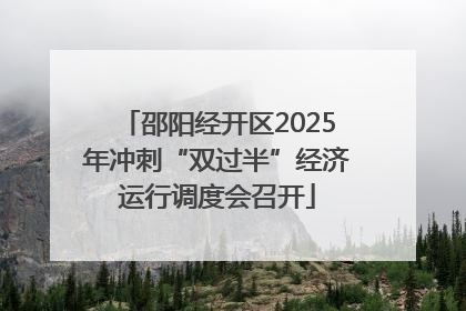 邵阳经开区2025年冲刺“双过半”经济运行调度会召开