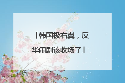 韩国极右翼，反华闹剧该收场了