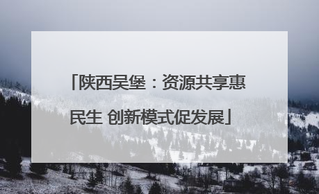 陕西吴堡：资源共享惠民生 创新模式促发展