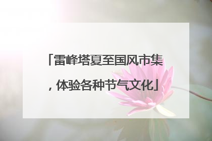 雷峰塔夏至国风市集，体验各种节气文化