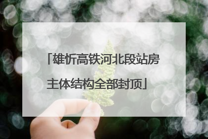 雄忻高铁河北段站房主体结构全部封顶