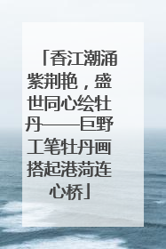 香江潮涌紫荆艳，盛世同心绘牡丹——巨野工笔牡丹画搭起港菏连心桥