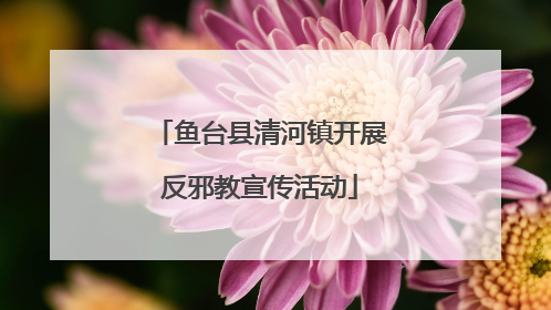 鱼台县清河镇开展反邪教宣传活动