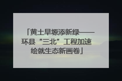黄土旱塬添新绿——环县“三北”工程加速绘就生态新画卷