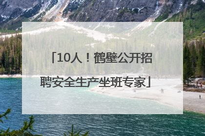 10人！鹤壁公开招聘安全生产坐班专家