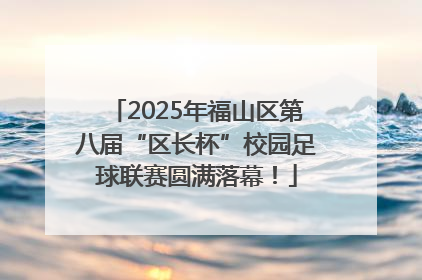 2025年福山区第八届“区长杯”校园足球联赛圆满落幕！