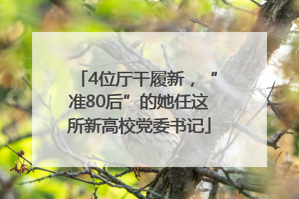 4位厅干履新，“准80后”的她任这所新高校党委书记