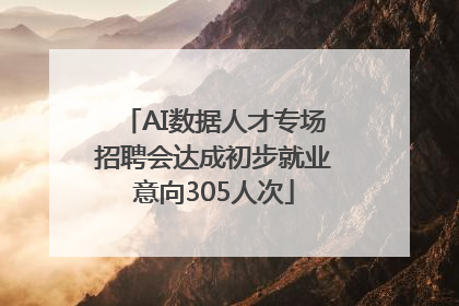 AI数据人才专场招聘会达成初步就业意向305人次